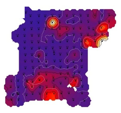 Arsenic soil anomaly map